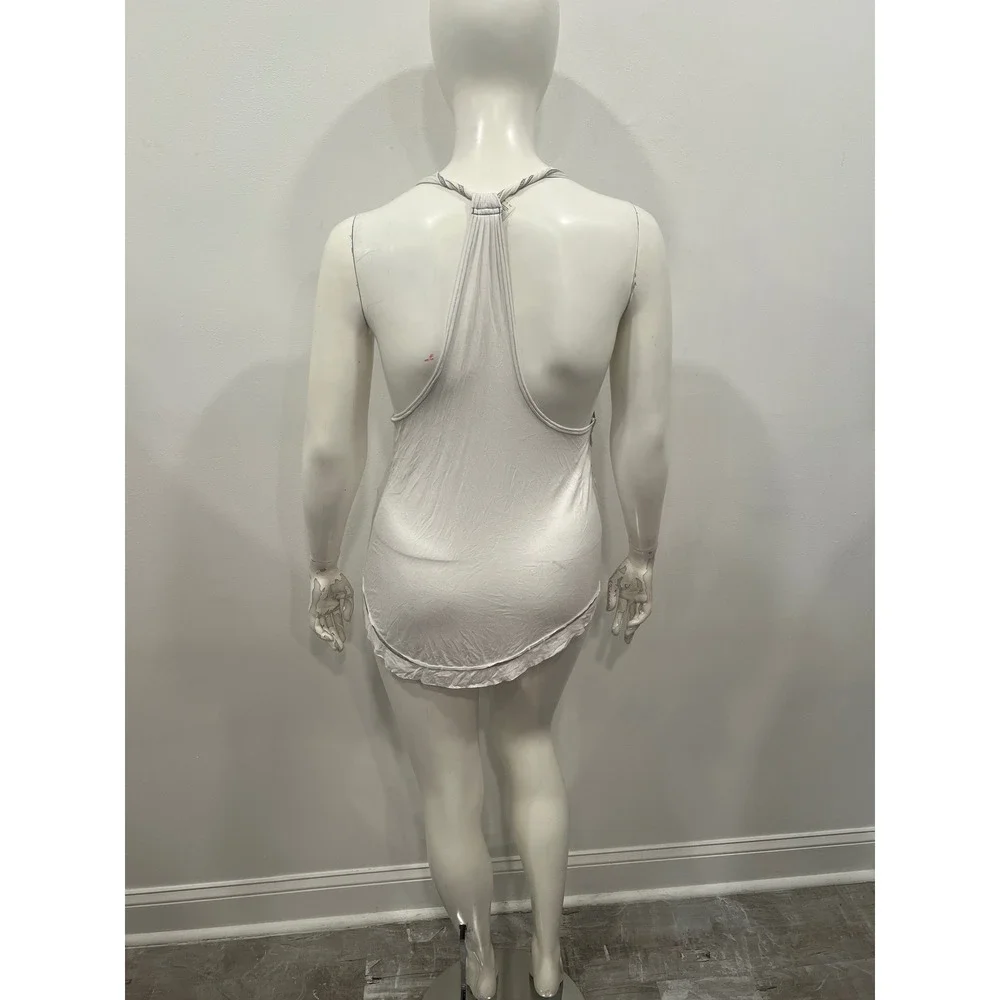 Free People Tank Top Womens Large White New Nectrine Racerback Scoop Neck Soft